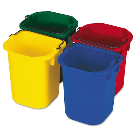 Rubbermaid Commercial 5 qt Buckets/Wringers, Blue; Green; Red; Yellow, Plastic FG9T83010000